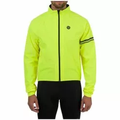 AGU Essential Regenjacke Herren Gelb -Günstiges Fahrradjacken Geschäft agu essential rain jacket men black yellow 3