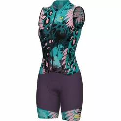 Alé Cycling Alé Cycling Esotika Trägershorts Damen Lila/türkis