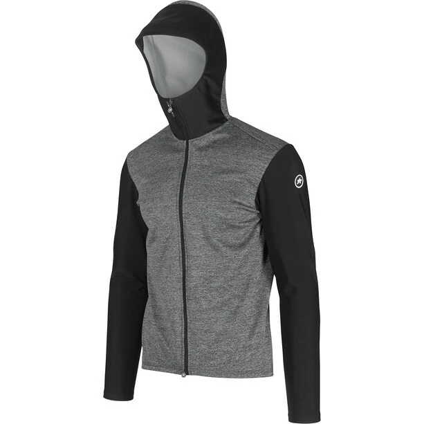 ASSOS Trail Frühling/Herbst Kapuzenjacke Herren Grau/schwarz 2 ASSOS Trail Frühling/Herbst Kapuzenjacke Herren Grau/schwarz – Bild 2