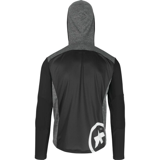ASSOS Trail Frühling/Herbst Kapuzenjacke Herren Grau/schwarz 3 ASSOS Trail Frühling/Herbst Kapuzenjacke Herren Grau/schwarz – Bild 3