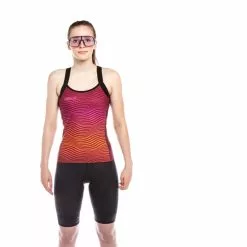 Bioracer Vesper Tan Top Damen Rot/orange -Günstiges Fahrradjacken Geschäft bioracer vesper tan top women new wave bordeaux orange 3
