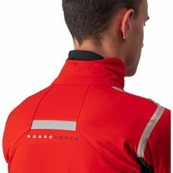 Castelli Alpha RoS 2 Jacke Herren Rot -Günstiges Fahrradjacken Geschäft castelli alpha ros 2 jacket men red silver reflex dark gray 3