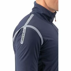 Castelli Alpha Ultimate Jacke Herren Blau -Günstiges Fahrradjacken Geschäft castelli alpha ultimate jacket men savile blue silver reflex steel 4