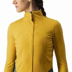 Castelli Beta ROS Jacke Damen Gelb/oliv -Günstiges Fahrradjacken Geschäft castelli beta ros jacket women yellow green 3