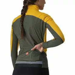Castelli Beta ROS Jacke Damen Gelb/oliv -Günstiges Fahrradjacken Geschäft castelli beta ros jacket women yellow green 5