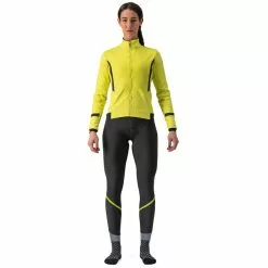 Castelli Dinamica 2 Jacke Damen Gelb -Günstiges Fahrradjacken Geschäft castelli dinamica 2 jacket women brilliant yellow dark gray ref 3