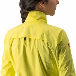 Castelli Emergency 2 Regenjacke Damen Gelb -Günstiges Fahrradjacken Geschäft castelli emergency 2 rain jacket women brilliant yellow 4