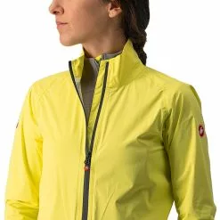 Castelli Emergency 2 Regenjacke Damen Gelb -Günstiges Fahrradjacken Geschäft castelli emergency 2 rain jacket women brilliant yellow 5