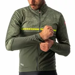 Castelli Finestre Jacke Herren Oliv -Günstiges Fahrradjacken Geschäft castelli finestre jacket men military green light military chartreuse 3