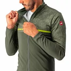 Castelli Finestre Jacke Herren Oliv -Günstiges Fahrradjacken Geschäft castelli finestre jacket men military green light military chartreuse 4