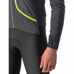 Castelli Flight Air Jacke Herren Grau -Günstiges Fahrradjacken Geschäft castelli flight air jacket men dark gray electric lime 5