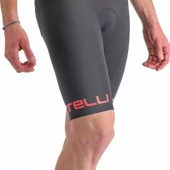 Castelli Free Aero RC Classic Trägershorts Herren Grau -Günstiges Fahrradjacken Geschäft castelli free aero rc classic bib shorts men dark gray hibiscus 5