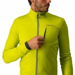 Castelli Go Jacke Herren Gelb -Günstiges Fahrradjacken Geschäft castelli go jacket men chartreuse dark grey 6