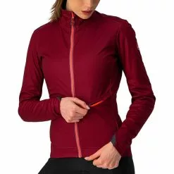 Castelli Go Jacke Damen Rot -Günstiges Fahrradjacken Geschäft castelli go jacket women bordeaux brilliant pink 3