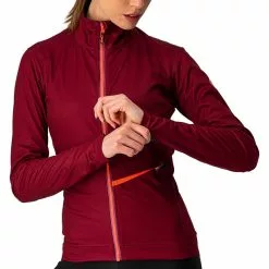 Castelli Go Jacke Damen Rot -Günstiges Fahrradjacken Geschäft castelli go jacket women bordeaux brilliant pink 5