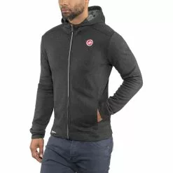 Castelli Milano Full-Zip Fleecejacke Herren Schwarz -Günstiges Fahrradjacken Geschäft castelli milano full zip fleece jacket men melange light black 1