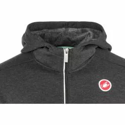 Castelli Milano Full-Zip Fleecejacke Herren Schwarz -Günstiges Fahrradjacken Geschäft castelli milano full zip fleece jacket men melange light black 5