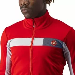 Castelli Mortirolo 6S Jacke Herren Rot -Günstiges Fahrradjacken Geschäft castelli mortirolo 6s jacket men red silver gray silver reflex 5