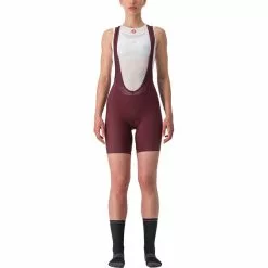 Castelli Prima Trägerhose Kurz Damen Rot