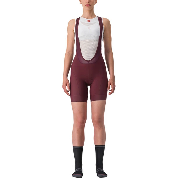 Castelli Prima Trägerhose Kurz Damen Rot 1 Castelli Prima Trägerhose Kurz Damen Rot
