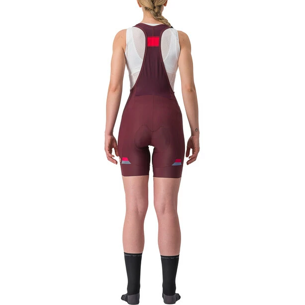 Castelli Prima Trägerhose Kurz Damen Rot 2 Castelli Prima Trägerhose Kurz Damen Rot – Bild 2