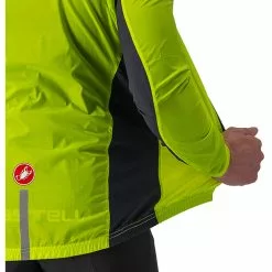 Castelli Squadra Stretch Jacke Herren Gelb -Günstiges Fahrradjacken Geschäft castelli squadra stretch jacket men electric lime dark gray 3