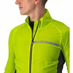 Castelli Squadra Stretch Jacke Herren Gelb -Günstiges Fahrradjacken Geschäft castelli squadra stretch jacket men electric lime dark gray 5