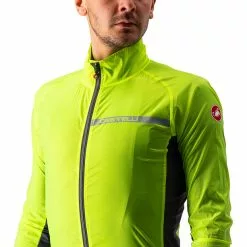 Castelli Squadra Stretch Jacke Herren Gelb -Günstiges Fahrradjacken Geschäft castelli squadra stretch jacket men yellow fluo dark grey 5