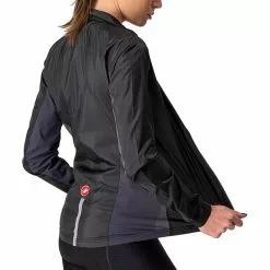 Castelli Squadra Stretch Jacke Damen Schwarz -Günstiges Fahrradjacken Geschäft castelli squadra stretch jacket women light black dark grey 4