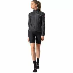 Castelli Squadra Stretch Jacke Damen Schwarz -Günstiges Fahrradjacken Geschäft castelli squadra stretch jacket women light black dark grey 6