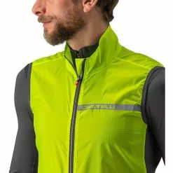 Castelli Squadra Stretch Weste Herren Grün/grau -Günstiges Fahrradjacken Geschäft castelli squadra stretch vest men electric lime dark gray 4