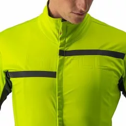 Castelli Transition 2 Jacke Herren Gelb -Günstiges Fahrradjacken Geschäft castelli transition 2 jacket men electric lime dark gray black 5