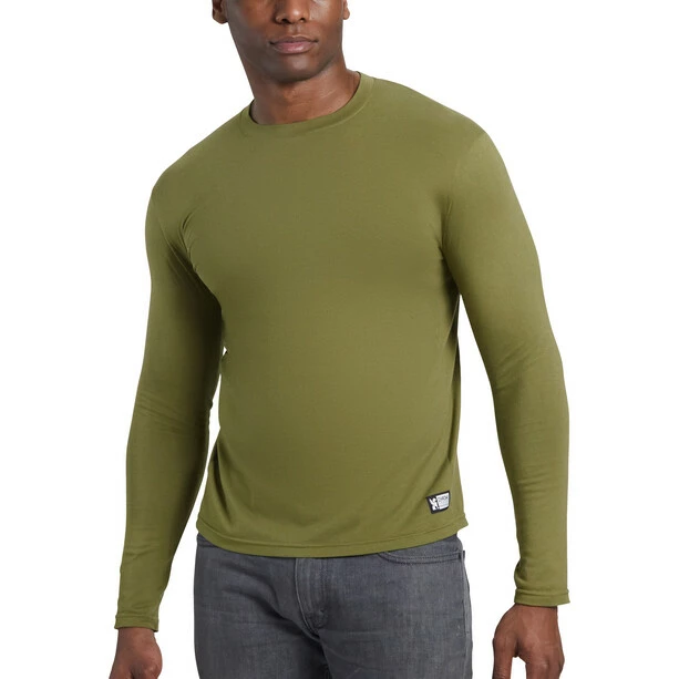 Chrome Issued Langarm Tee Herren Oliv 2 Chrome Issued Langarm Tee Herren Oliv – Bild 2