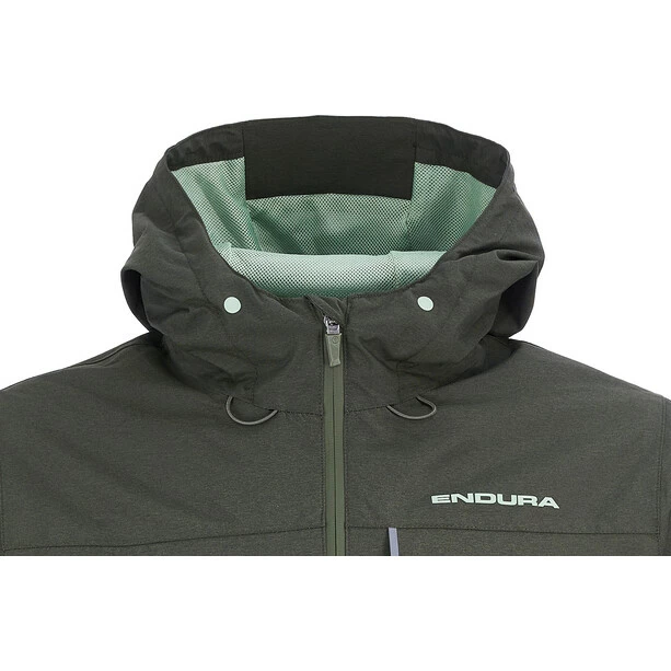 Endura Hummvee Wasserdichte Kapuzenjacke Herren Oliv 2 Endura Hummvee Wasserdichte Kapuzenjacke Herren Oliv – Bild 2