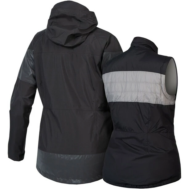 Endura Urban Luminite II 3-in-1 Jacke Damen Schwarz 2 Endura Urban Luminite II 3-in-1 Jacke Damen Schwarz – Bild 2