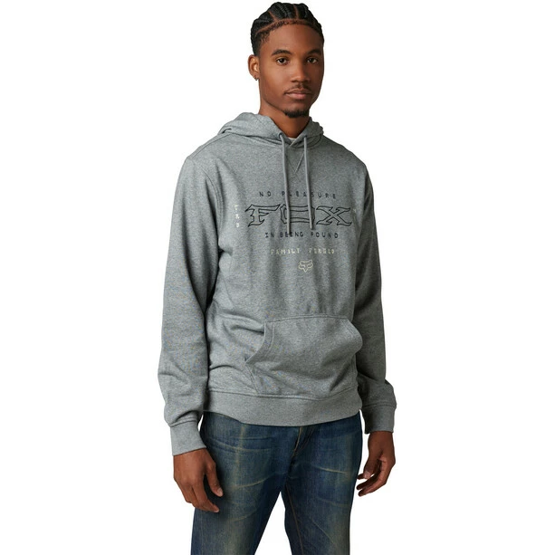 Fox Fixated Fleece Pullover Herren Grau 1 Fox Fixated Fleece Pullover Herren Grau