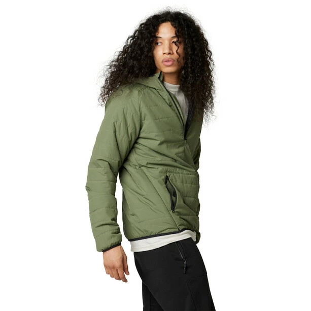Fox Howell Puffy Kapuzenanorak Herren Oliv 2 Fox Howell Puffy Kapuzenanorak Herren Oliv – Bild 2