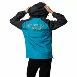 Fox Leed Windbreaker Jacke Herren Schwarz/blau -Günstiges Fahrradjacken Geschäft fox leed windbreaker jacket men maui blue 3