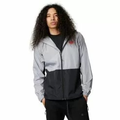 Fox Leed Windbreaker Jacke Herren Grau/schwarz