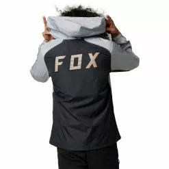 Fox Leed Windbreaker Jacke Herren Grau/schwarz -Günstiges Fahrradjacken Geschäft fox leed windbreaker jacket men steel grey 3