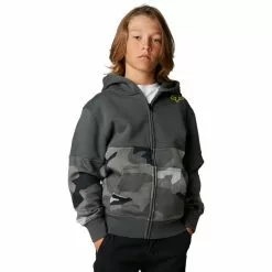 Fox Lindon Zip Fleecepullover Jugend Grau