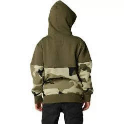 Fox Lindon Fleece Pullover Mit RV Jugend Oliv -Günstiges Fahrradjacken Geschäft fox lindon fleece zip pullover youth olive camo 3