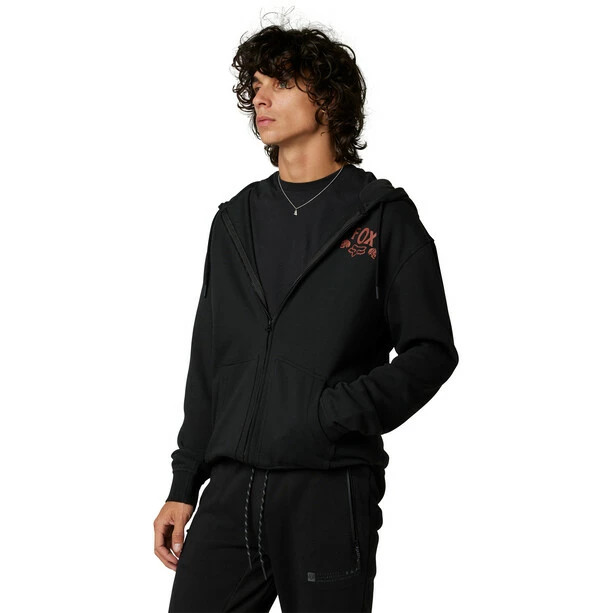 Fox No Contest Fleece Pullover Mit RV Herren Schwarz 2 Fox No Contest Fleece Pullover Mit RV Herren Schwarz – Bild 2