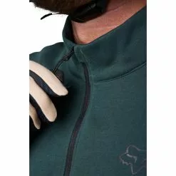 Fox Ranger Fire Crew Fleecejacke Herren Petrol/blau -Günstiges Fahrradjacken Geschäft fox ranger fire fleece crew jacket men emerald 6