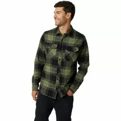 Fox Traildust 2.0 Langarm Flanellhemd Herren Oliv