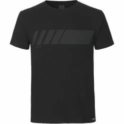 GripGrab Racing Stripe Kurzarm T-Shirt Bio Baumwolle Schwarz