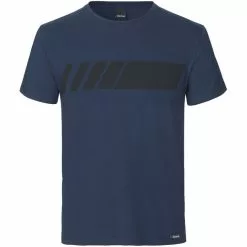 GripGrab Racing Stripe Kurzarm T-Shirt Bio Baumwolle Blau
