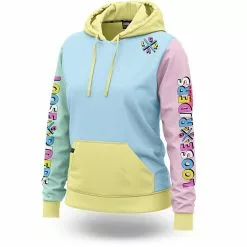 Loose Riders Technical Color Fleece Hoodie Damen Blau/gelb