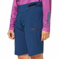 Oakley Factory Pilot Lite Shorts Damen Blau -Günstiges Fahrradjacken Geschäft oakley factory pilot lite shorts women poseidon 5