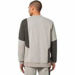 Oakley Throwback Crew RC Sweatshirt Herren Grau/schwarz -Günstiges Fahrradjacken Geschäft oakley throwback crew rc sweatshirt men stone gray 5